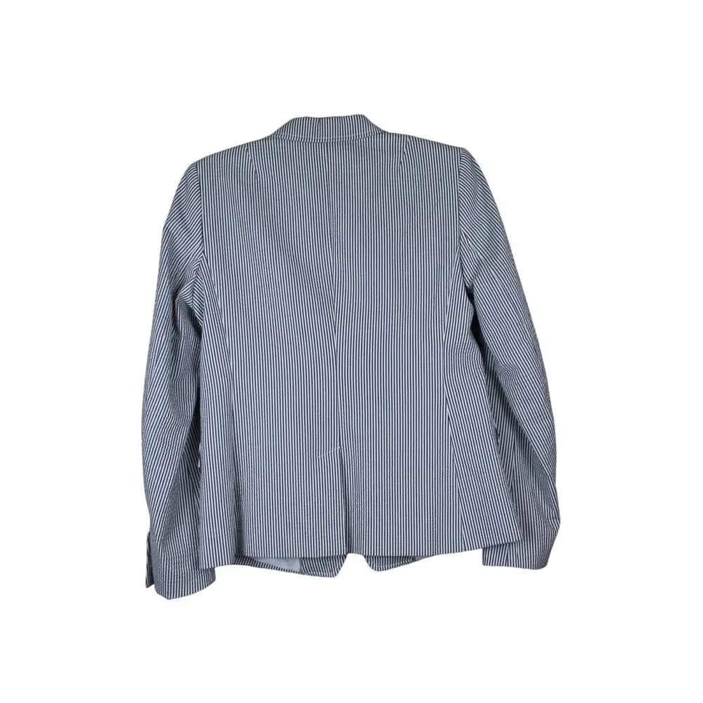 NWT Banana Republic Avery Gray Pinstripe Seersucker Texture Lightweight Suit